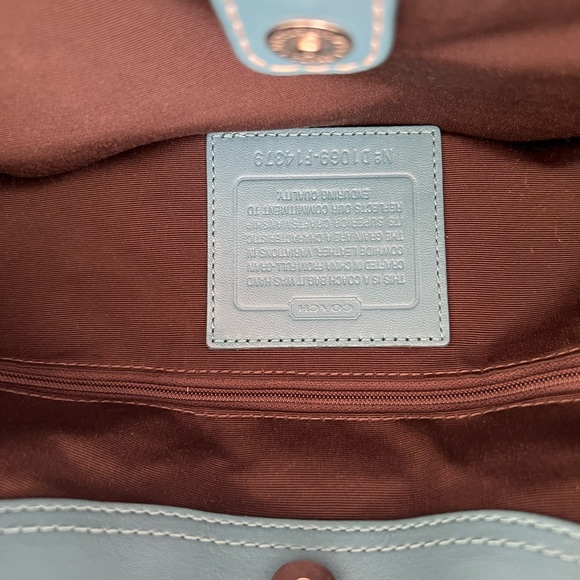 Coach Ergo Kiss Lock Teal Hobo - Picture 5 of 11